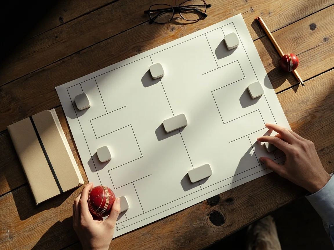 A role board with batting and bowling windows mapped out