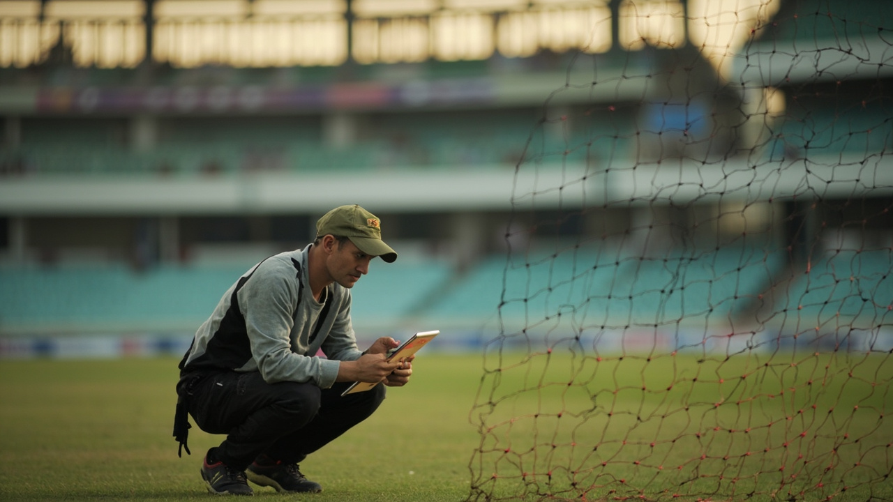 Kolkata Knight Riders players during a training session at their home ground