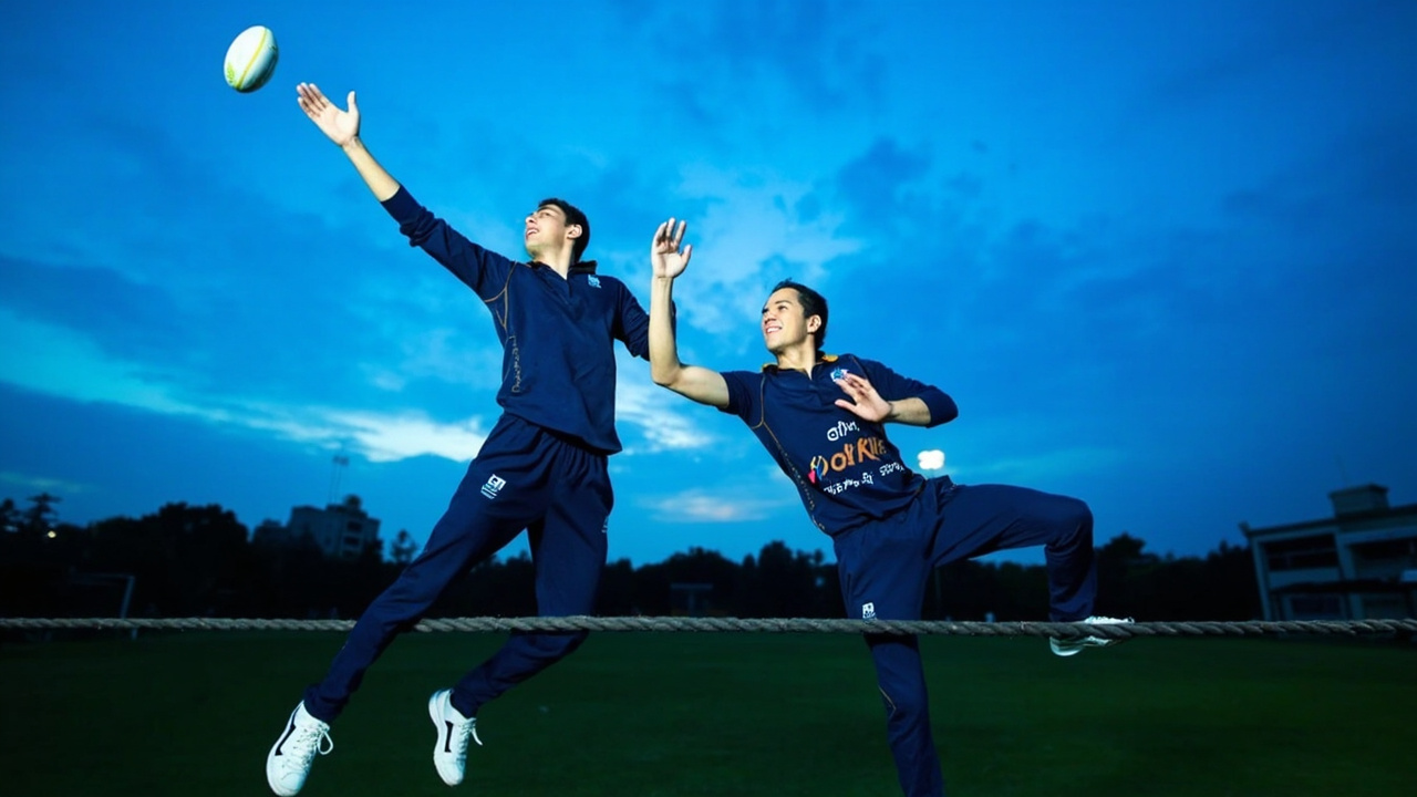 Mumbai Indians players during a training session at their home ground
